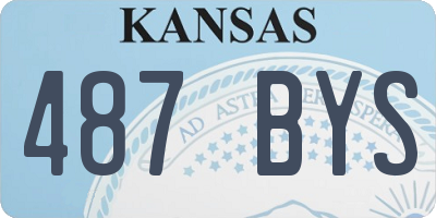KS license plate 487BYS