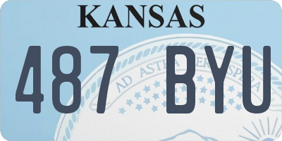 KS license plate 487BYU