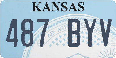 KS license plate 487BYV