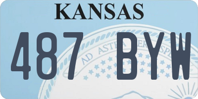 KS license plate 487BYW