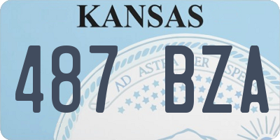 KS license plate 487BZA