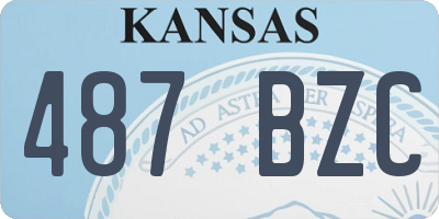 KS license plate 487BZC