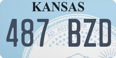 KS license plate 487BZD