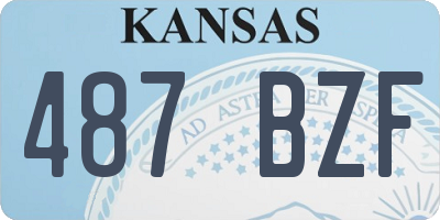 KS license plate 487BZF
