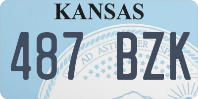 KS license plate 487BZK