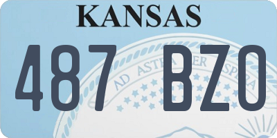KS license plate 487BZO