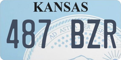 KS license plate 487BZR