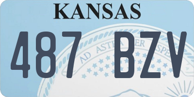 KS license plate 487BZV