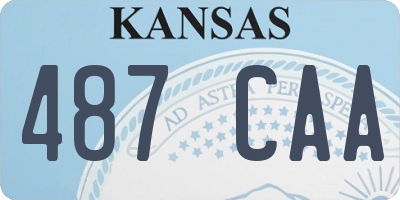 KS license plate 487CAA