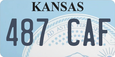 KS license plate 487CAF