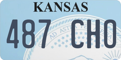 KS license plate 487CHO
