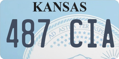 KS license plate 487CIA