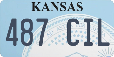 KS license plate 487CIL