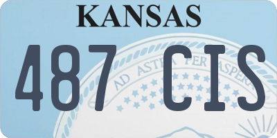 KS license plate 487CIS