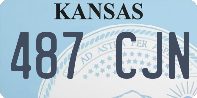 KS license plate 487CJN