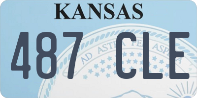 KS license plate 487CLE