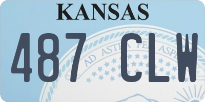 KS license plate 487CLW