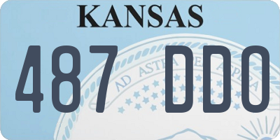 KS license plate 487DDO