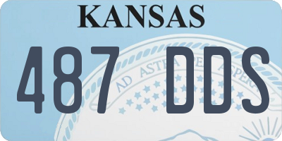 KS license plate 487DDS