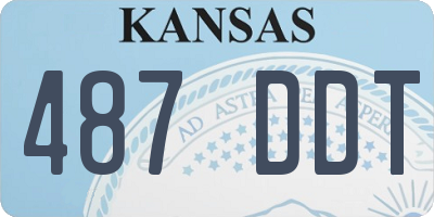 KS license plate 487DDT
