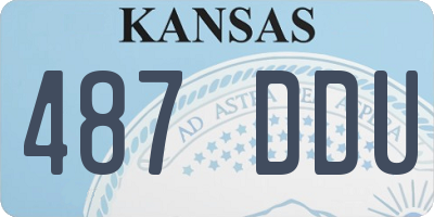 KS license plate 487DDU