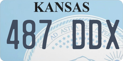 KS license plate 487DDX