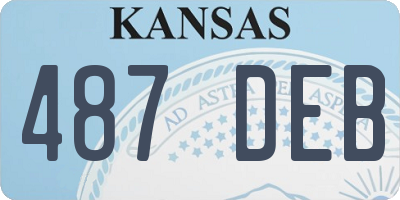 KS license plate 487DEB