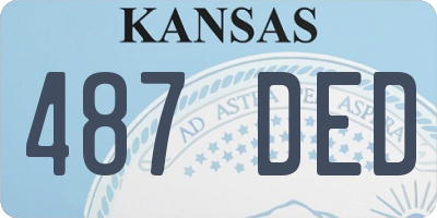 KS license plate 487DED