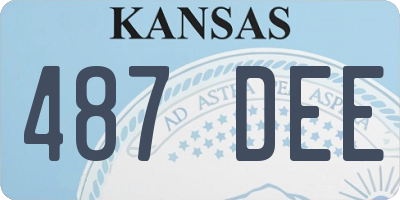 KS license plate 487DEE
