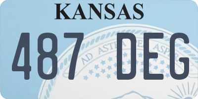 KS license plate 487DEG