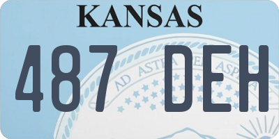 KS license plate 487DEH