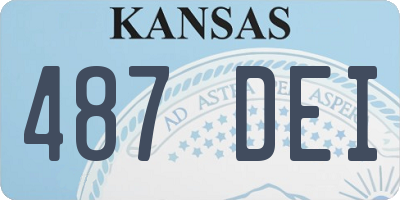 KS license plate 487DEI