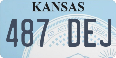KS license plate 487DEJ