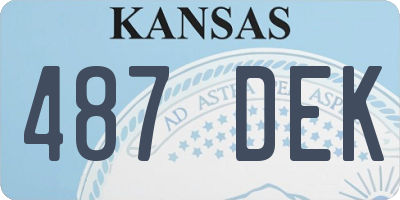 KS license plate 487DEK