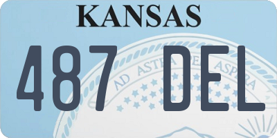 KS license plate 487DEL