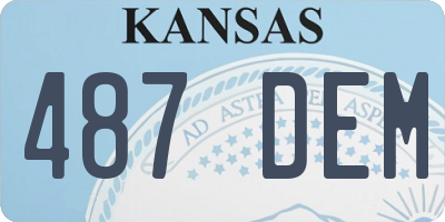 KS license plate 487DEM