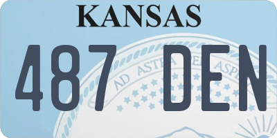 KS license plate 487DEN