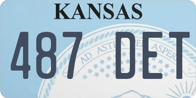 KS license plate 487DET