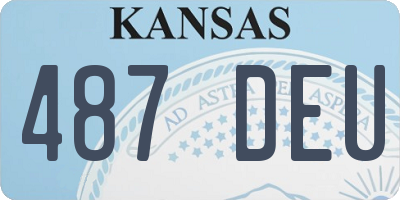 KS license plate 487DEU