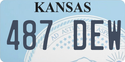 KS license plate 487DEW