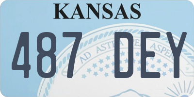 KS license plate 487DEY
