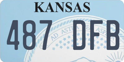 KS license plate 487DFB