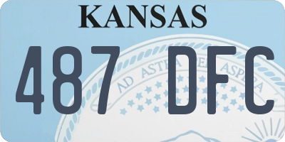 KS license plate 487DFC