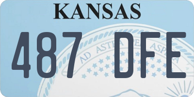 KS license plate 487DFE