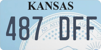 KS license plate 487DFF