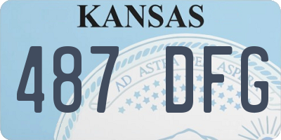 KS license plate 487DFG