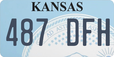 KS license plate 487DFH