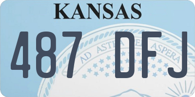 KS license plate 487DFJ