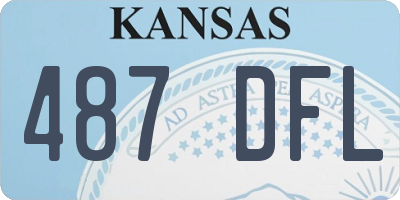 KS license plate 487DFL