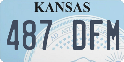KS license plate 487DFM